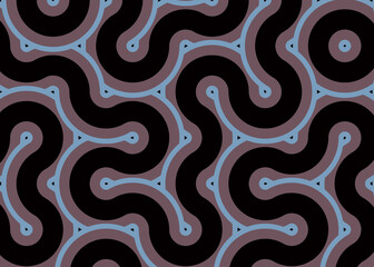 Colour Hehagon Tile Connection art background design illustration