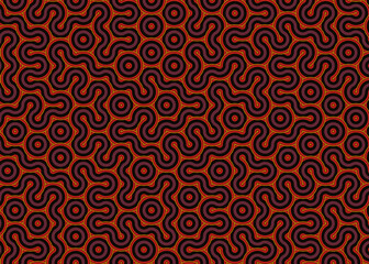 Colour Hehagon Tile Connection art background design illustration