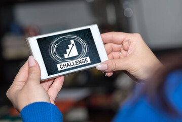 Challenge concept on a smartphone