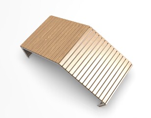 3d image of Bench Colwyn Bay Two v4