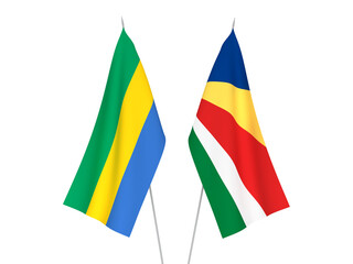 Seychelles and Gabon flags
