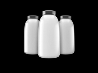 Small Bottle 3D Rendering. Mockup Design