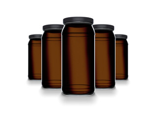 Small Bottle 3D Rendering. Mockup Design