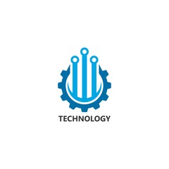 Vector Logo Technology concept illustration