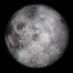 Mond Luna Rückseite 3D Rendering
