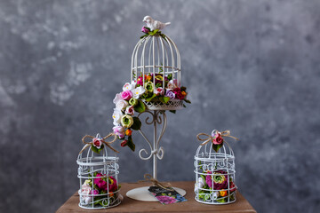 ceramic bouquet of flowers