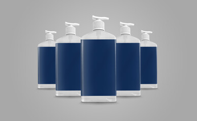 Pump Gel Corona Virus Mockup 3D Rendering Design