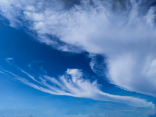 Obraz premium The clouds are shaped like birds