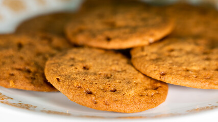 Selective focus of Butter Crunch Cookies