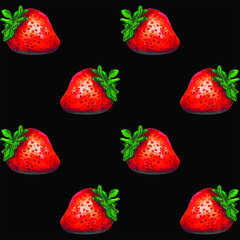 strawberry seamless pattern