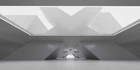 futuristic technology white background 3d rendering illustration