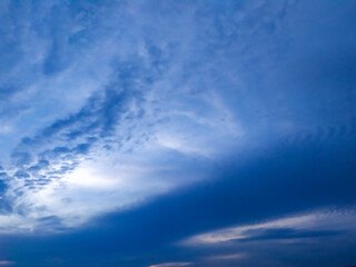 Naklejka na ściany i meble blue sky with clouds shading on clear day