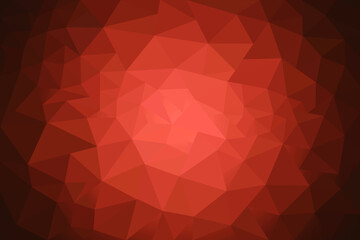 RED Low poly crystal background with gradient , geometrical background ,Polygon design pattern. Low poly illustration, low polygon background can be used as web graphics.