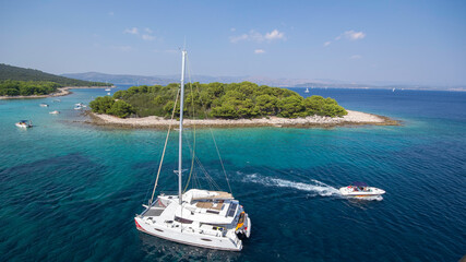 Sailing in the adriatic sea on Croatian coast © Fero