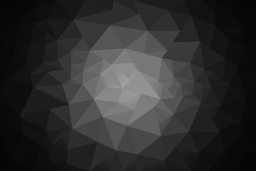 BLACK AND GREY Low poly crystal background with gradient , geometrical background ,Polygon design pattern. Low poly illustration, low polygon background can be used as web graphics.