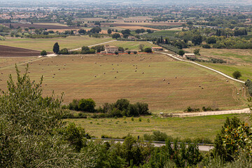 green mountains and countryside
