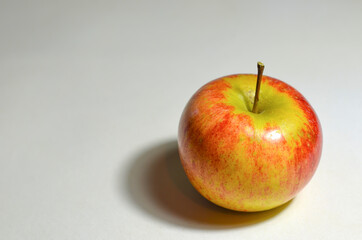 Apple on gray baackground