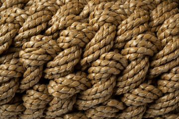 New knotted rope close up