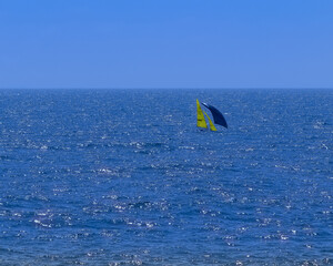 sailing in the blue sea
