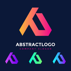 TP letter Colorful Triangle Shape Logo. Unique and Modern PT TP Icon Monogram Vector element.