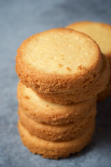 Butter cookies close up