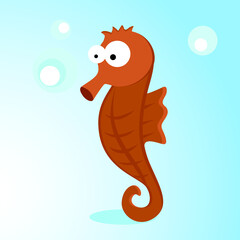 Seahorse. Vector illustration

