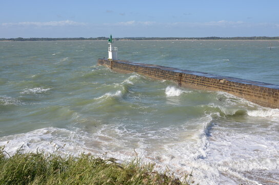 Mesquer Lighthouse, pointe de Merquel, Loire-Atlantique, west of France