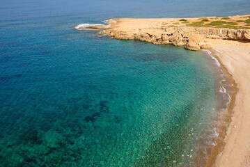 Fototapeta na wymiar Lara Bay Turtle Conservation Beach on Akamas Peninsula of Cyprus