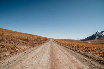 Fototapeta na wymiar Lonesome sand dunes in Atacama desert in Chile