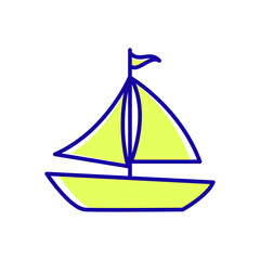 Sailing boat icon