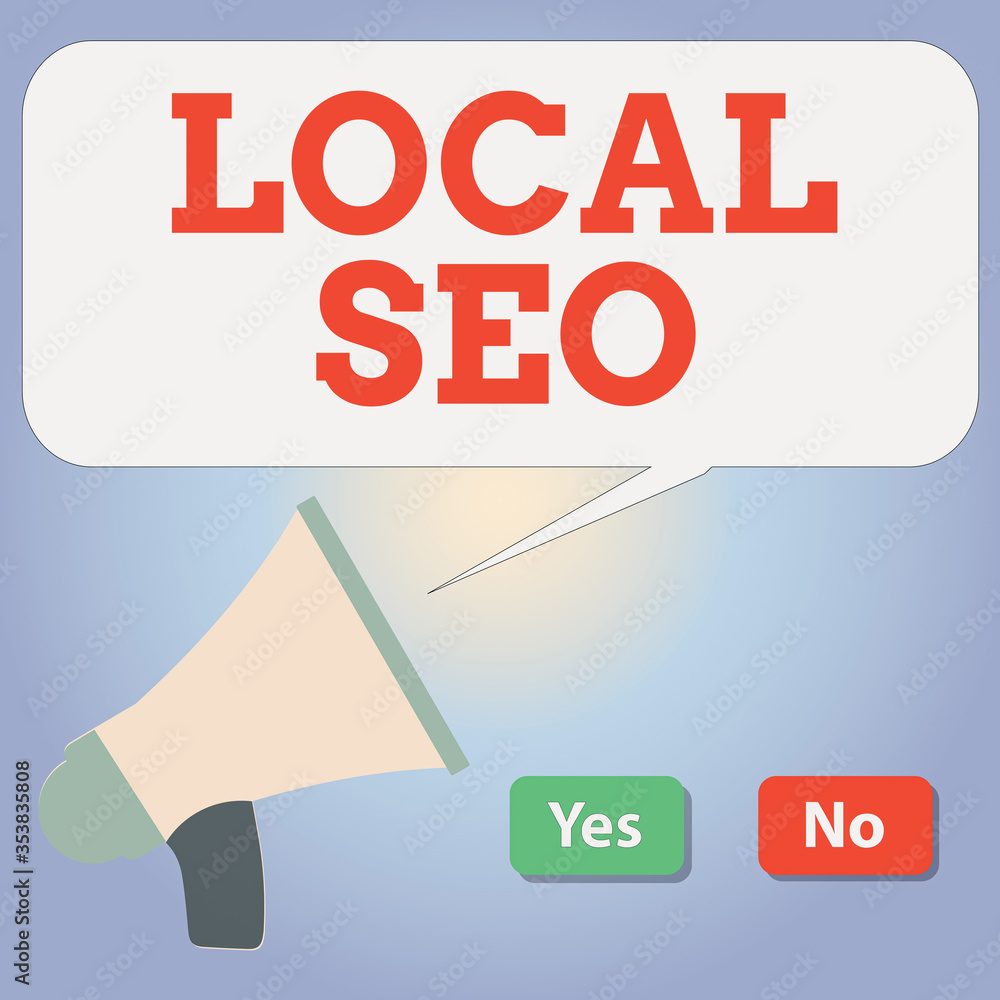 Poster handwriting text writing local seo. conceptual photo helps businesses promote products and services 