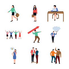 
Office People Flat Icons Pack 
