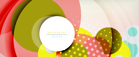 Trendy simple circle abstract background, dynamic motion concept. Vector Illustration For Wallpaper, Banner, Background, Card, Book Illustration, landing page