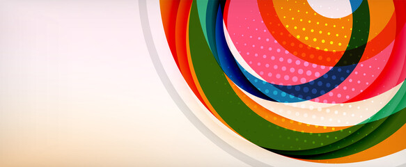 Obraz premium Trendy simple circle abstract background, dynamic motion concept. Vector Illustration For Wallpaper, Banner, Background, Card, Book Illustration, landing page