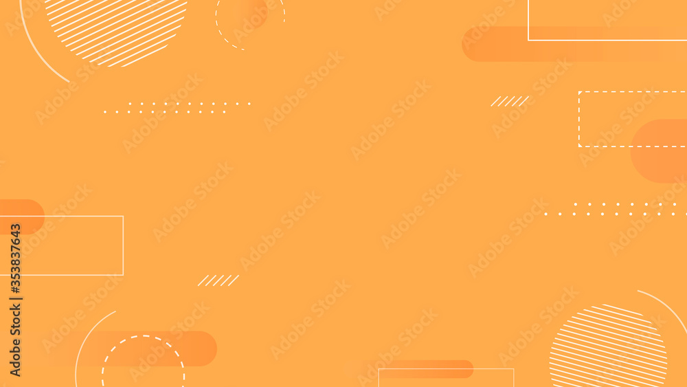 Poster orange geometric background. graphic geometric elegant orange background with circle line dot vibran