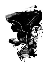 dark black acrylic abstract