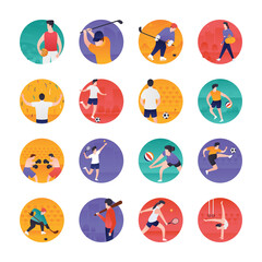 
Sports and Olympic Flat Icons Pack 