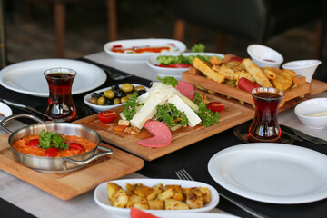 wide variety of breakfast in the restaurant

