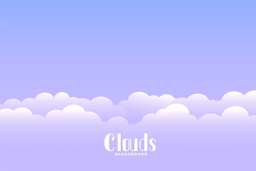 above the cloud background with text space