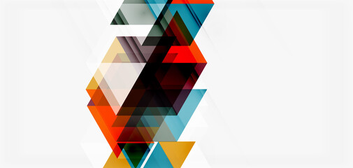 Geometric abstract background, mosaic triangle and hexagon shapes. Trendy abstract layout template for business or technology presentation, internet poster or web brochure cover, wallpaper