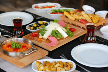 wide variety of breakfast in the restaurant
