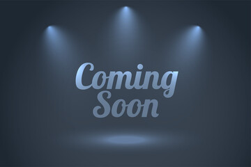 coming soon background with focus spot lights