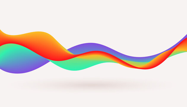 dynamic colorful fluid wave flowing background design