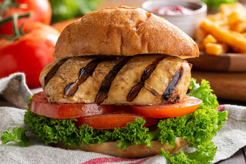 Healthy Grilled Chicken Breast Sandwich