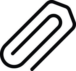 paperclip icon stroke isolated vector illustration