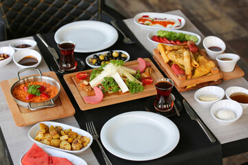 wide variety of breakfast in the restaurant
