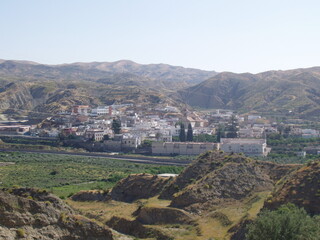 Vistas del pueblo de Alhabia en Almería.