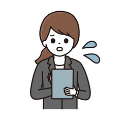 スーツ 女性 イラスト