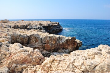 Rocky coast of the Akamas peninsula in northwest extremity of Cyprus 