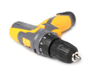 Cordless Powered Drill. Isolated with clipping path.